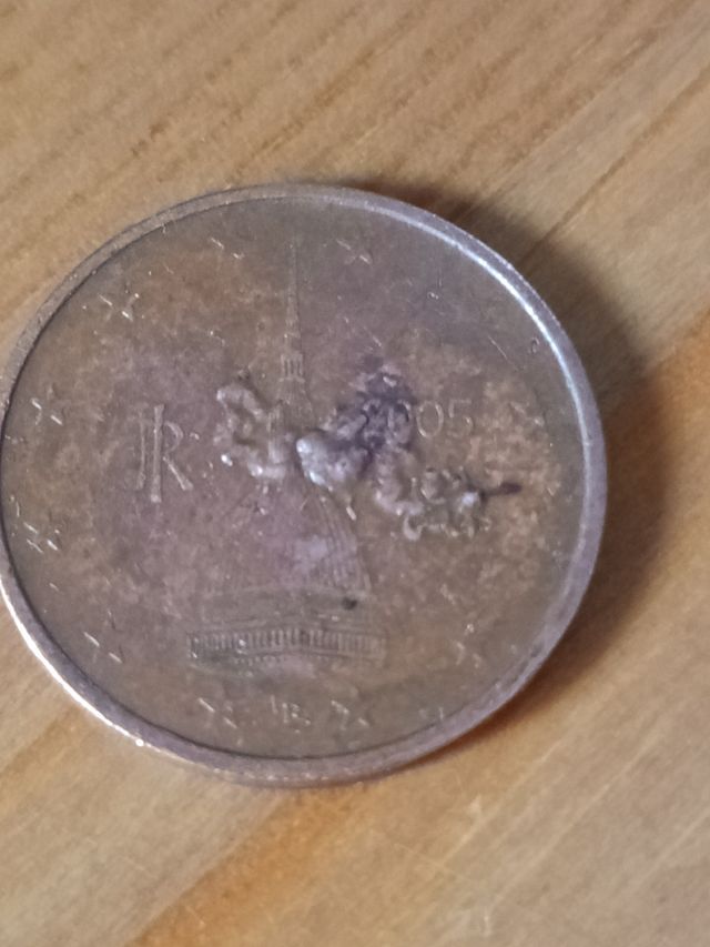 2 centesimi Euro 2005 - errore conio