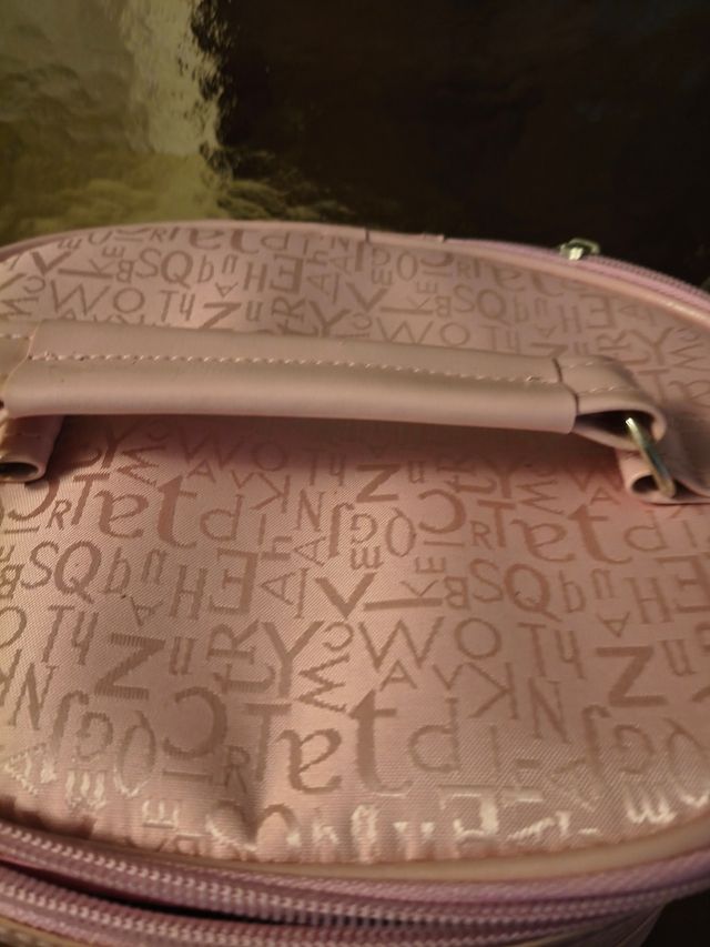 Beauty case rosa bimba - placca argento