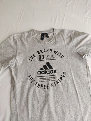 Camisetas Adidas Gris - Talla S