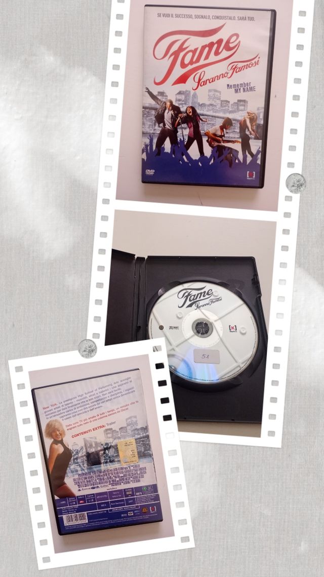 DVD del film Fame Saranno Famosi 