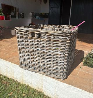 Cesta mimbre almacenaje juguetes