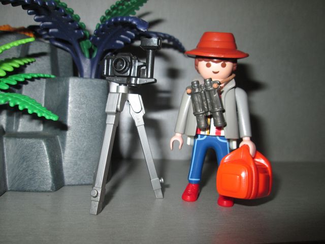Playmobil Velociraptor y Fotógrafo