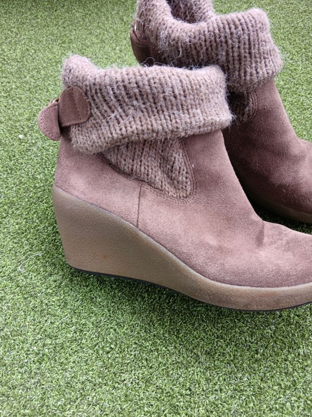 Botines Clarks Piel Marrón - 38