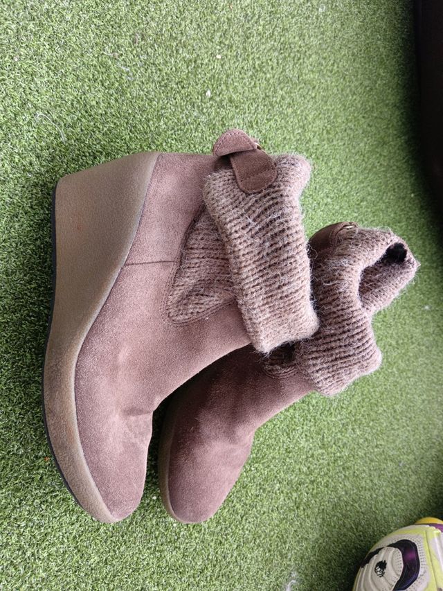 Botines Clarks Piel Marrón - 38