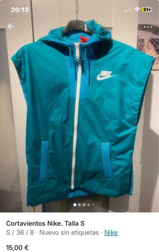 Cortavientos Nike Talla S - Nuevo