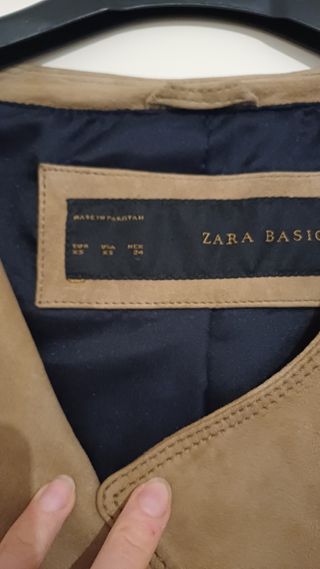 Giacca Zara pelle beige Tg XS
