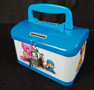 Hucha Pocoyo metálica con candado