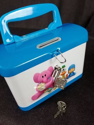 Hucha Pocoyo metálica con candado