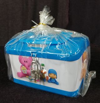 Hucha Pocoyo metálica con candado