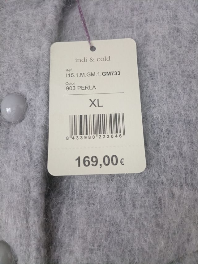 Chaqueta gris XL - abrigo largo