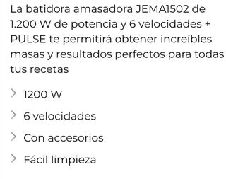 Amasadora Jata Jema 1502 roja