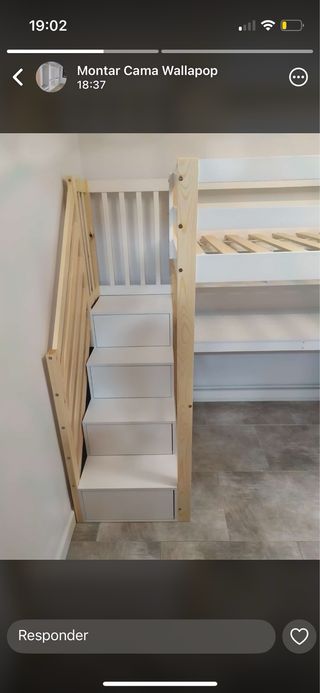 Cama nido infantil con escritorio