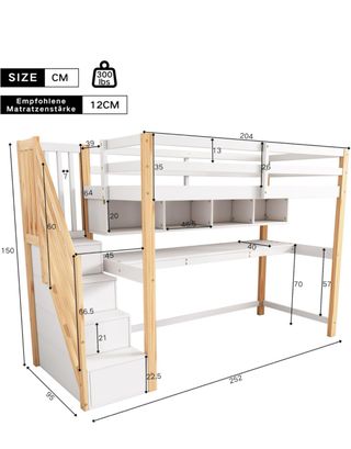 Cama nido infantil con escritorio