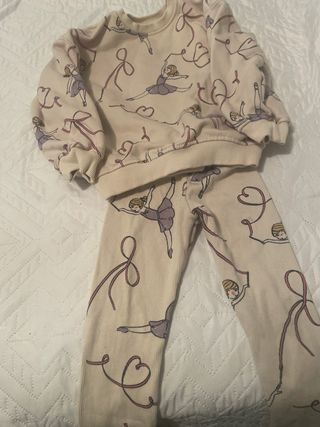 Conjunto bebé niña bailarina beige
