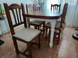 Mesa comedor 6 sillas madera