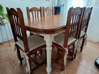 Mesa comedor 6 sillas madera