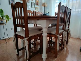 Mesa comedor 6 sillas madera