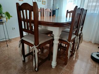 Mesa comedor 6 sillas madera