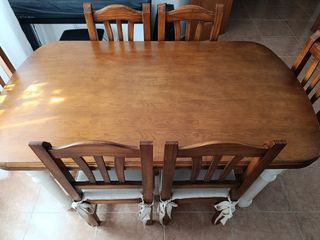 Mesa comedor 6 sillas madera