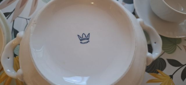 Sopera blanca porcelana 6 cuencos