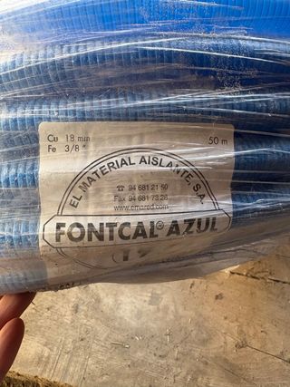 Tubo Fontcal Azul 50m - Aislante.
macarrón