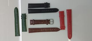 Correas reloj cuero 18mm - 4 pares