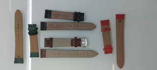 Correas reloj cuero 18mm - 4 pares