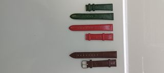 Correas reloj cuero 18mm - 4 pares