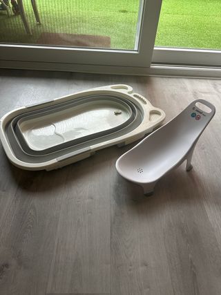 Bañera bebé plegable + adaptador recién nacido
