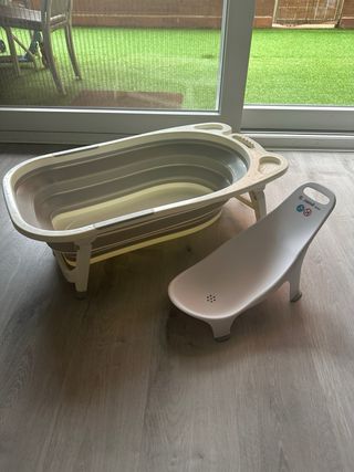 Bañera bebé plegable + adaptador recién nacido