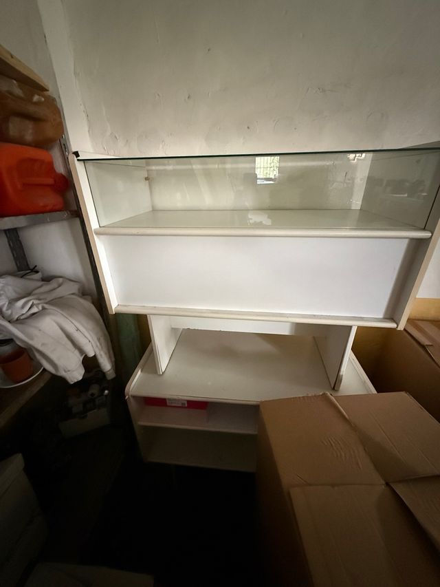 Vitrina expositora blanca 2 en conjunto
