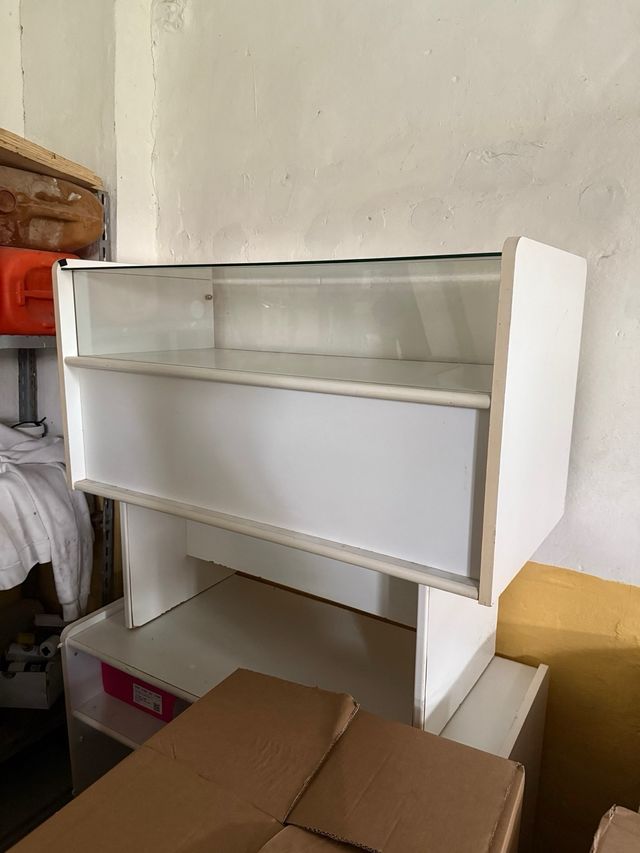 Vitrina expositora blanca 2 en conjunto