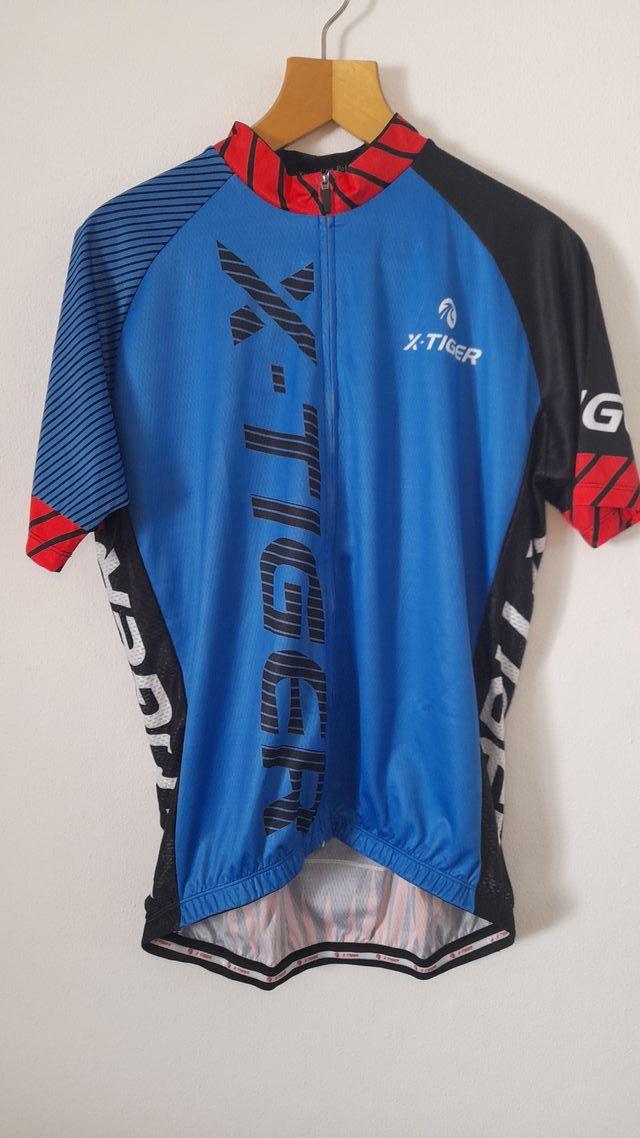 Maillot ciclismo X-Tiger azul