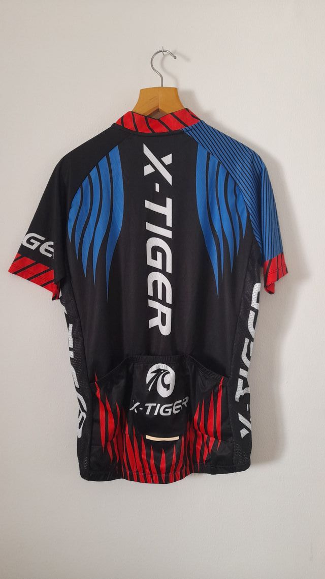 Maillot ciclismo X-Tiger azul