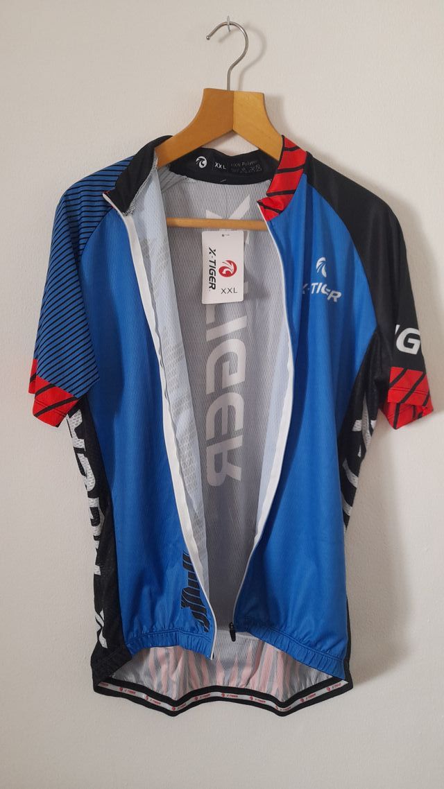 Maillot ciclismo X-Tiger azul
