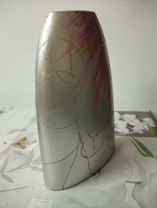 Vaso Decorativo Rosso e Argento