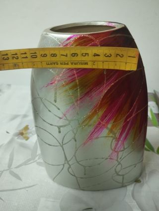 Vaso Decorativo Rosso e Argento