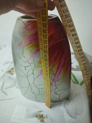 Vaso Decorativo Rosso e Argento