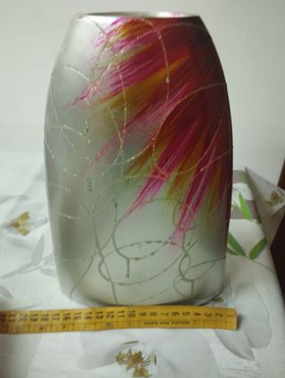 Vaso Decorativo Rosso e Argento