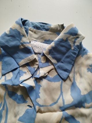 Vestito floreale azzurro e bianco