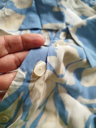 Vestito floreale azzurro e bianco