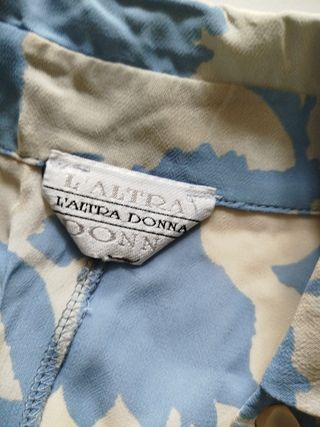 Vestito floreale azzurro e bianco