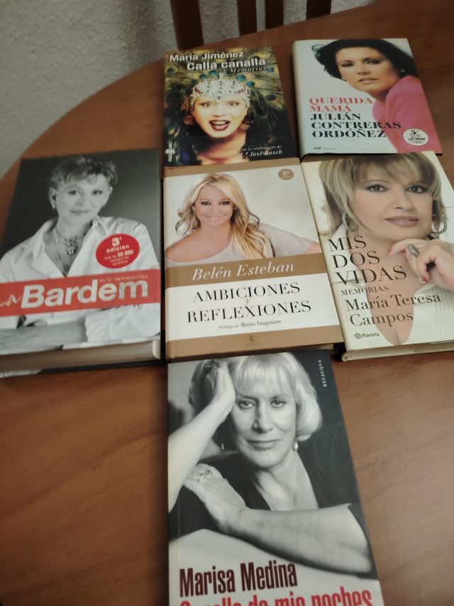 Libros Biografías Famosas: 15 euros la unidad