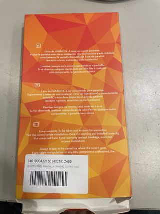 Pantalla móvil IPhone 12 Pro Max