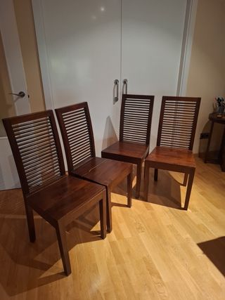 4 Sillas BANAK madera maciza