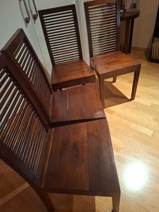 4 Sillas BANAK madera maciza