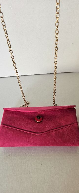 Bolso fiesta fucsia terciopelo