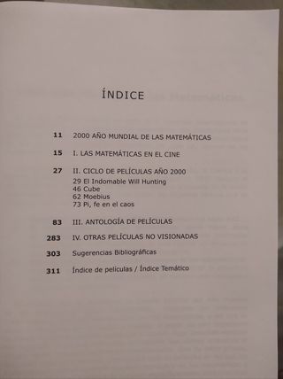Matemáticas en el Cine