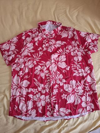 Camisa hawaiana roja - Talla L
