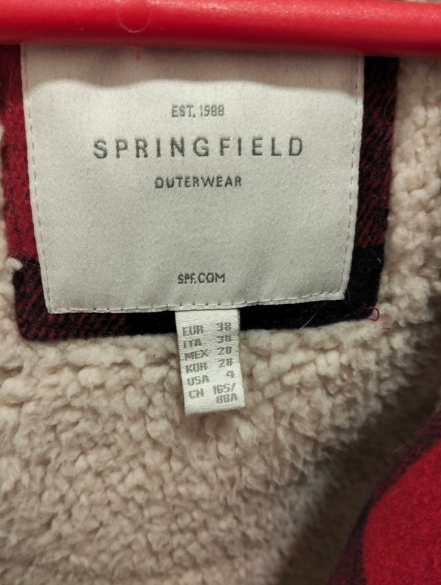 Chaqueta Springfield cuadros rojos